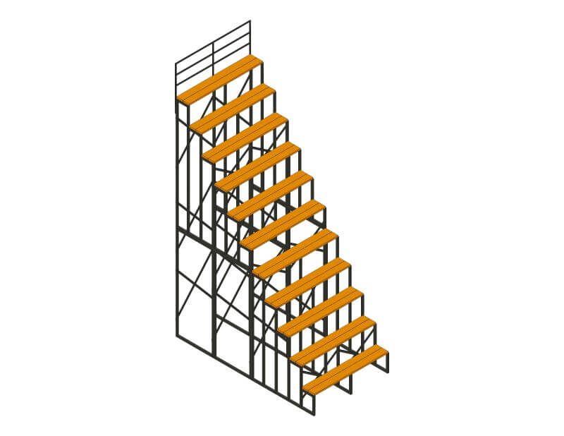 11 Row Bleachers - <br> 18" Row Gaps