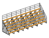 6 Row  Bleachers - <br> 18" Row Gaps