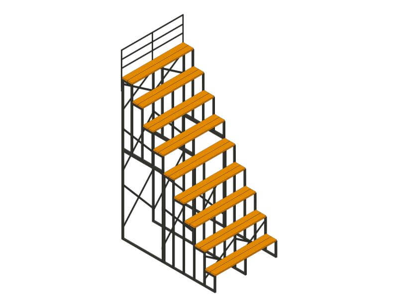 9 Row Bleachers - <br> 15" Row Gaps